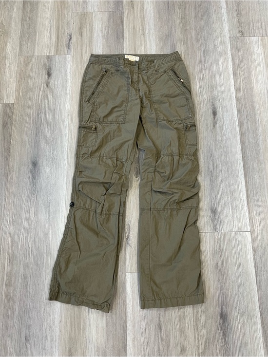 Michael Kors Pants - Michael Kors Olive Cargo Trousers with Zip Pockets
